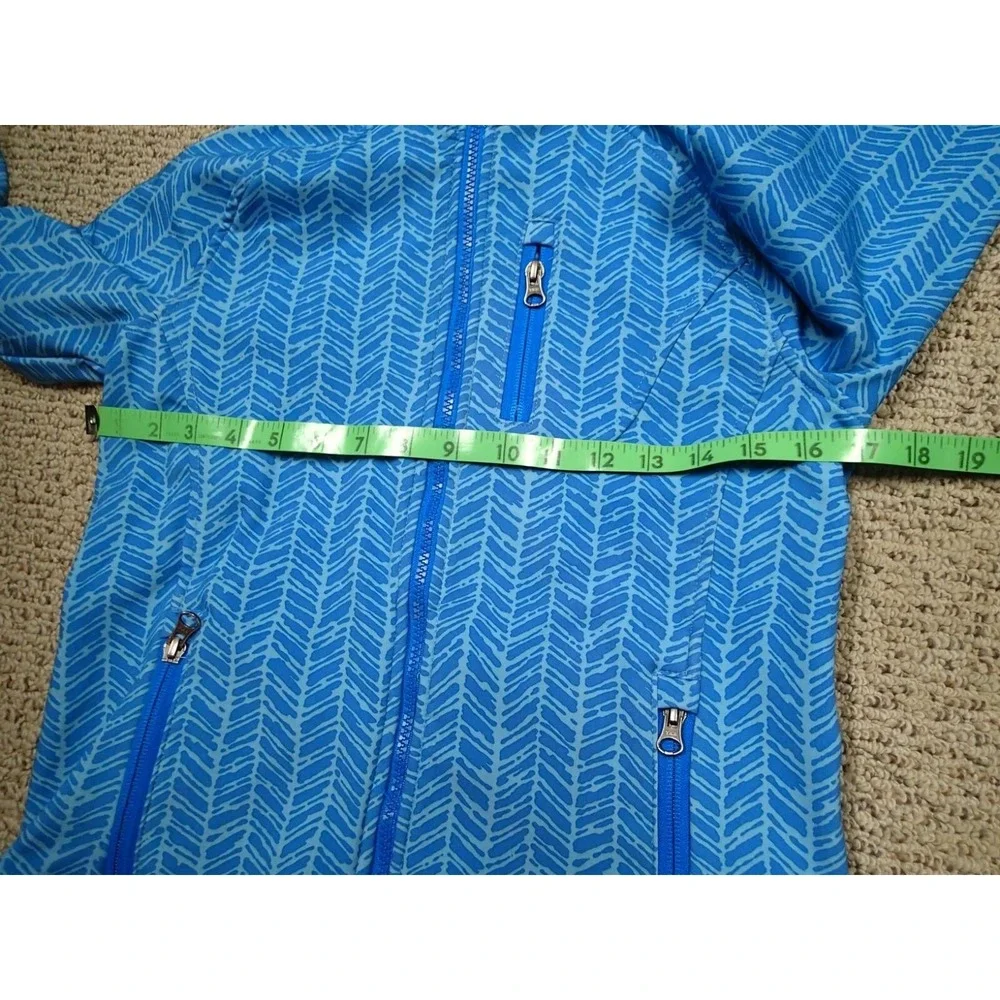 Lands End Softshell Jacket Girls Medium‎ 10/12 Blue Excellent Sherpa Hood Fleece